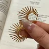 Hoop Huggie Spike Sun Ohrringe für Frauen Gold Linie Geometrische einzigartige kühle Schmuck Streetwear Schmuck 297u