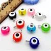 200 unids / lote Mezclado Turco Mal de Ojo Amuletos colgante Para Pulsera diy Joyería Fabricación hallazgos 17x11mm2324