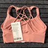 Lulu Womens Bra Yoga Dress Womens Summer Sexig T Shirt Solid Color Sexig Crop Top Fashion Vest 12 Färger