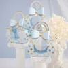 Opakowanie prezentów 5pcs Przenośna torba cukierków Śliczna łuk mini worka na prezent na imprezę Papier baby shower czekoladowe cukierki pudełko ślubne pudełka 231205