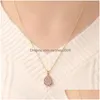 Pendentif Colliers Mode 4Colors Druzy Drusy Collier Plaqué Or Géométrie Faux Pierre Naturelle Résine Pour Femmes Bijoux Drop Livraison Dh4Ra