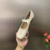 Luxury designer shoes spring shoes ninja shoes round split toes light colored women's single shoe buckle women's casual soft Mary Jane Shoes