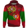 Kobiety z kapturem Portugalia jesień zima kobiety/mężczyźni flaga bluzy krajowa emblemat 3D print mody street tops unisex ponadwymiarowy hoodied