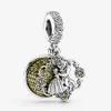 100％925 Sterling Silver Her Beauty Dancing Dangle Charm Fit Origine European Charms Bracelet Fashion Women Wedding Engagement JE2591