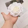 Dekorativa blommor kransar 30 st/12 cm Big White Rose Artificial Silk Flower Heads Diy Scrapbooking Wedding Home Party Cake Decoration Fake Flowers Wreath 231205