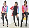 24GGSS Maglioni di lusso da donna Designer Autunno stampato Lettera Cardigan lavorato a maglia a maniche lunghe Maglione arcobaleno per donna
