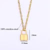 100% Edelstahl Vorhängeschloss Schloss Halskette Für Frauen Gold Silber Farbe Metall Kette Choker Freundschaft Kragen Anhänger Necklaces297J