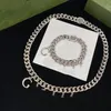 Buchstaben-Designer-Halskette, Kettenhalsband für Unisex-Armbänder, Goldkettenversorgung, Edelstahl-Charm-Armband188B