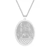 Ожерелья с подвесками из нержавеющей стали, масонское каменное ожерелье для мужчин, медаль с двумя столбами Воаза и Яхина, Прямая поставка265j