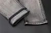 Jeans masculinos moda jeans 23ss novo inverno outono mens cinza sacos designer marca famosa calças de perna fina homens elástico preto sexta-feira calças de alta qualidade lavadas casuais