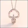 Collane con ciondolo Collana cuore Gioielli romantici per donna Memoria d'amore 100 lingue I You Doppio zircone Pendenti con consegna a goccia Dhkj2