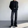 Męskie dżinsy krawat barwione czarne mężczyźni moda retro prosta streetwear koreańsko luźne męskie męskie spodnie dżinsowe m-2xl