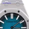 AP Swiss Luxury Watch Audemar Pigut Men's Hollowed Out Liten Dial Automatic Mechanical Watch Minimalist och Fashionabla Silver Steel Band
