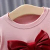 Girl Dresses Born Baby Girls Dress Long Sleeve Spring Autumn Bow Lace Princess For Clothes 0-3y