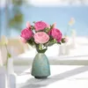 Decoratieve bloemen Kunstplanten voor buiten Bloemarrangementen Centerpieces Pioensimulatie Rozenbruiloft