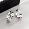 Skull Street Titanium Steel Band Ring Fashion Par Party Wedding Men and Women Jewelry Punk Rings Gift With Box291f