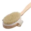 Brosse de corps en bois à Long manche de Massage naturel, bain-douche à domicile, épurateur de Spa détachable 297S