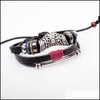 Bracelets de charme Bracelet en cuir véritable perle en bois charme Bracelets infini livraison directe bijoux Bracelets Dhpr5