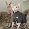 Kostiumy dla kotów Ubrania dla Devon Rex Autumn zima ciepły sweter Sphynx bawełniany fryzjer miękki kocięta