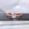 Wedding Rings Huitan Band Women Brilliant Round Zirconia Luxury Engagement Thin Elegant Female Jewelry Drop Ship 231204