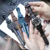 Relógio Bandas Retro Handmade Men's Wrist Watch Band 18mm 19mm 20mm 21mm 22mm Couro Cuff Watch Strap Business Watch Band Universal 231204