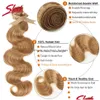 Spitze Perücken Sleek Honey Blonde 27 Farbiges Haar Brasilianische Körperwelle Natürliche Remy Bundles 8 bis 26 Zoll Verkauft von 1 3 4 230301 Drop Deliv Dh0Tb