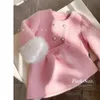 Set di abbigliamento Cappotto doppio petto Gonna corta 2 pezzi Set di vestiti da principessa invernale per bambini Ragazza del bambino Autunno Bambini Abito elegante 231204