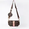 Dames zak handtas datum code portemonnee koppeling schouder messenger cross body serienummer drie in één bloem259r