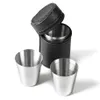 4 stks/set Outdoor Praktische Reizen Rvs Cups Mini Set Glazen Voor Whisky Wijn Met Case Draagbare Drinkware 30 ml /70 ml