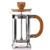 Franse Pers Milieuvriendelijke Bamboe Cover Koffie Plunger Thee Maker Percolator Filter Druk Koffie Ketel Pot Glazen Theepot C1030243E