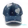 Casquettes de baseball de haute qualité cool denim casquette de baseball strass hip hop réglable snapback chapeau gorra pour les femmes