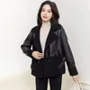 Женские кожаные двусторонние куртки ZXRYXGS премиум-класса из искусственной кожи, женское модное пальто 2024, осенне-зимние свободные трендовые пальто