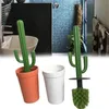 Ensemble d'accessoires de bain, brosse de toilette innovante à tête Dense en plastique, mignon Cactus, nettoyeur de nettoyage à Long manche pour Home269R