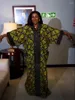 Vêtements ethniques Robes de soirée de mariage pour femmes Lâche Boubou Dubaï Africain Dashiki Imprimer Luxe Cristal Kaftan À Manches Longues Abayas Soirée
