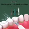 Other Oral Hygiene Water Flosser Portable Dental Scaling 2 in 1 Tartar Eliminator Removal Plaque Teeth Stone Stain Remover Calculus for Tooth Clean 231204