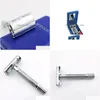 Razors Blades Weishuble Edge Safety Razor Butterfly Shaving Brass Material Chromium Plating 9306-F 100 Pcs/Lot Drop Delivery Healt Dhuiv