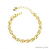 Kette Mode Glück 24K Gold Farbe Armband 6mm Vierblättriges Kleeblatt Gold Armband Geeignet Für Frauen Schmuck Geschenke R231205