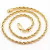 18k geel massief goud G F heren dames ketting 24 touw ketting charmante sieraden verpakt met316Q