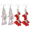 Boucles d'oreilles pendantes personnalisées, gouttes de sang, Costume d'halloween, accessoires, crochets d'horreur gothiques