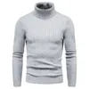 Men's Sweaters Vetements de marque automne hiver hommes pull homme col roule solide document pull decontracte hommes Slim Fit marque avec tout pulls S-2XL 231205