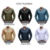 Erkek Tişörtler Erkekler Uzun Kollu Henley Grandad gömlek Toplar Bluz Düğmesi Yukarı Kas İnce Uygun Aktif Giyser