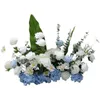 Decorative Flowers Wreaths Blue wedding flower arrangement event celebration welcome area decoration fake flowers hanging road lead the ball 231205