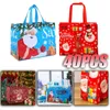 Presente Envoltório Sacos de Natal Santa Elk Snowflake Tote Bag Crianças Engrossado Não Tecido Decoração À Prova D 'Água 231205