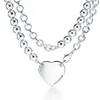 Colares de pingente marca designer nova qualidade 925 prata esterlina colar placa de identificação jóias presente l221011242p