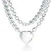 Hanger Kettingen Merk designer nieuwe kwaliteit 925 sterling zilveren ketting naambord sieraden gift L221011242p