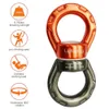 Climbing Harnesses Lighten Up Fitness CLIMB 30KN CARABIN Universal Ring Gimbal Rotary Connector Rotational Hammock Swing Spinner Rope Swivel 231216