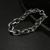 Vintage Patchwork Chain Sieraden RVS Rolo Chain Gevlochten Chain Link Armband Zilver 9mm 8.26inch n1461