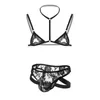 Sexig uppsättning kvinnors sexiga underkläder set mini spets transparent behå underkläder kvinnor underkläder kvinnors fetisch bikini exotiska herrbälte bdsm homosexual 231205