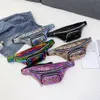 Cool glanzend Fanny pack hiphop dames heuptas nieuwe geruite mode borsttas portemonnee318p