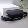 Sac banane en nylon pour hommes, sac à bandoulière décontracté de voyage, poche de poitrine de haute qualité, noir imperméable, portefeuille pour hommes, sac de taille à fermeture éclair